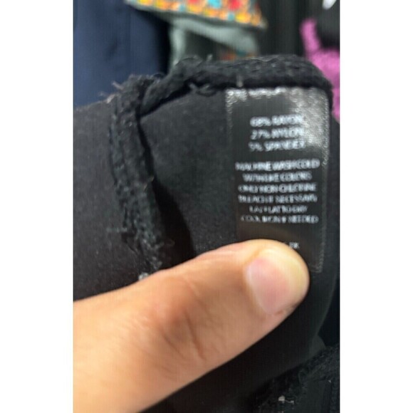 Betabrand Women's Straight Leg Cropped Pants Black Petite2XL Mid Rise Flat Front - Picture 4 of 5